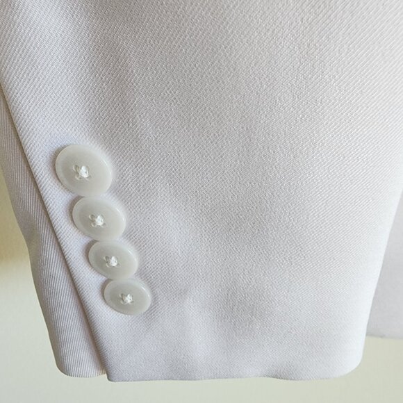 36R White Double Breasted Suit Jacket New Mens Jos A Bank Polyester Peak Lapel - Picture 6 of 17